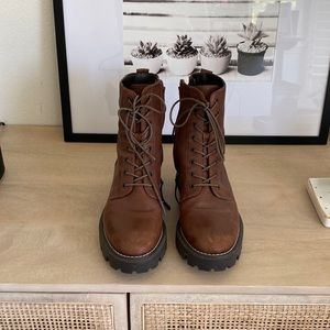 Sam Edelman brown combat boots